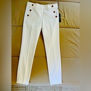 Loft Sailor Skinny Ankle White Pants